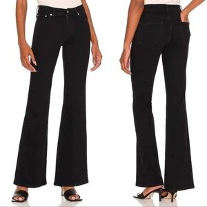 Lovers And Friends 26 (2) Jeans River Low Rise Ultra Flare Womens Stretch Black